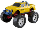 Caminhão de brinquedo off-road com design robusto e detalhes realistas. Ideal para crianças que adoram aventuras e exploração. Construção durável para brincadeiras intensas.