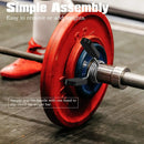 Par de Presilhas para Barra - Travas de Mola 25/28/30mm. Fixadores profissionais para halteres e barras, garantindo segurança durante treinos intensos. Equipamento essencial para levantamento de peso.