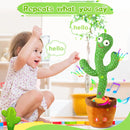 Cacto de pelúcia interativo que fala, grava e dança com 120 músicas. Presente eletrônico perfeito para crianças, estimula diversão e criatividade com tecnologia envolvente.