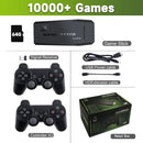 Console retrô 4K com 10.000 jogos clássicos, 64GB de armazenamento e dois controles wireless. Perfeito para toda a família. Presente ideal para o Natal.