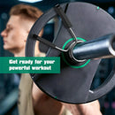 Par de Presilhas para Barra - Travas de Mola 25/28/30mm. Fixadores profissionais para halteres e barras, garantindo segurança durante treinos intensos. Equipamento essencial para levantamento de peso.