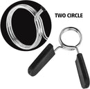 Par de Presilhas para Barra - Travas de Mola 25/28/30mm. Fixadores profissionais para halteres e barras, garantindo segurança durante treinos intensos. Equipamento essencial para levantamento de peso.