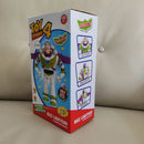 Robô Buzz Lightyear com movimento automático. Figura de ação Pixar com caminhada elétrica. Perfeito para crianças, colecionadores e fãs de Toy Story. Presente ideal para aniversários e ocasiões especiais.