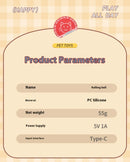 Bola interativa automática para gatos com cauda realista e recarga USB. Estimula instinto de caça, mantém seu felino ativo e entretido. Brinquedo inteligente e seguro.