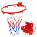 Aro de basquete em aço dobrável de 32cm com rede e parafusos para fixação na parede. Ideal para treinos em casa ou espaços reduzidos. Instalação simples e resistente.