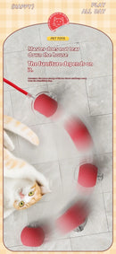 Bola interativa automática para gatos com cauda realista e recarga USB. Estimula instinto de caça, mantém seu felino ativo e entretido. Brinquedo inteligente e seguro.