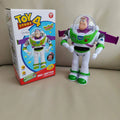 Robô Buzz Lightyear com movimento automático. Figura de ação Pixar com caminhada elétrica. Perfeito para crianças, colecionadores e fãs de Toy Story. Presente ideal para aniversários e ocasiões especiais.
