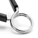 Par de Presilhas para Barra - Travas de Mola 25/28/30mm. Fixadores profissionais para halteres e barras, garantindo segurança durante treinos intensos. Equipamento essencial para levantamento de peso.