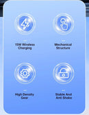 Carregador wireless para carro com suporte de ventilação. Carregamento rápido compatível com iPhone 16, 15, 14, 13, 12 Pro Max e smartphones Android. Design prático e seguro.