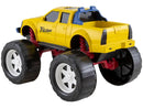 Caminhão de brinquedo off-road com design robusto e detalhes realistas. Ideal para crianças que adoram aventuras e exploração. Construção durável para brincadeiras intensas.