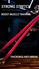 Faixa elástica de resistência para yoga com múltiplos níveis. Ideal para levantamento de glúteos, agachamentos profundos e modelagem corporal. Perfeita para alongamento e fortalecimento muscular.