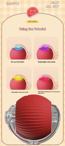 Bola interativa automática para gatos com cauda realista e recarga USB. Estimula instinto de caça, mantém seu felino ativo e entretido. Brinquedo inteligente e seguro.