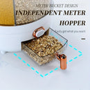 Organizador giratório 360° com 6 compartimentos herméticos. Mantém cereais, doces e arroz frescos e protegidos da umidade. Solução prática para sua despensa.