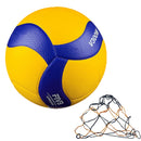 Bola de voleibol tamanho 5 em couro PU com toque macio. Ideal para competições, treinamentos e uso em ambientes internos e externos. Construção durável e desempenho profissional.