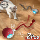 Bola interativa automática para gatos com cauda realista e recarga USB. Estimula instinto de caça, mantém seu felino ativo e entretido. Brinquedo inteligente e seguro.