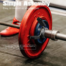 Par de Presilhas para Barra - Travas de Mola 25/28/30mm. Fixadores profissionais para halteres e barras, garantindo segurança durante treinos intensos. Equipamento essencial para levantamento de peso.