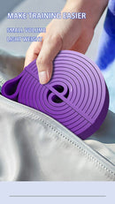 Faixa elástica de resistência para yoga com múltiplos níveis. Ideal para levantamento de glúteos, agachamentos profundos e modelagem corporal. Perfeita para alongamento e fortalecimento muscular.