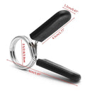 Par de Presilhas para Barra - Travas de Mola 25/28/30mm. Fixadores profissionais para halteres e barras, garantindo segurança durante treinos intensos. Equipamento essencial para levantamento de peso.