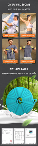 Faixa elástica de resistência para yoga com múltiplos níveis. Ideal para levantamento de glúteos, agachamentos profundos e modelagem corporal. Perfeita para alongamento e fortalecimento muscular.