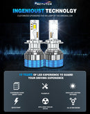 Farol LED de alta potência 4800W com tecnologia Canbus. Compatível com H4, H7, H11, H1, 9005, 9006 e outros modelos. Oferece 6000000 lúmens a 6000K para iluminação branca e clara. Instalação plug-and-play sem modificações.